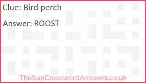 Enter Given Clue. . Pigeons perch crossword clue